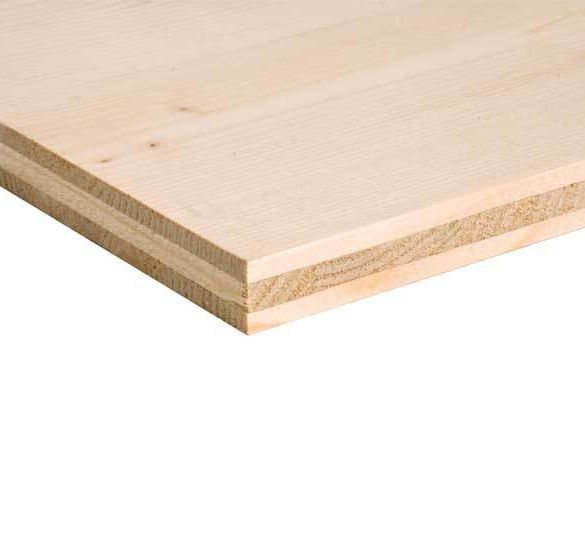 Panneau latté 3 plis épicéa Ép. 27 mm 250x102 cm - pfeifer