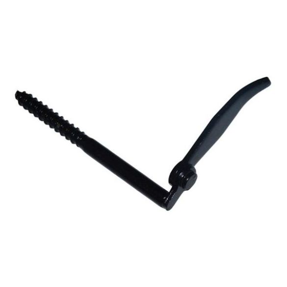 Arrêt de volet à visser l.130 mm Ø10 mm - acier noir
