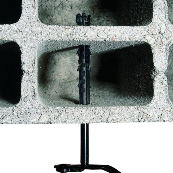 Arrêt de volet matériaux creux l.190 mm Ø10 mm + cheville