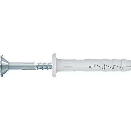 50 chevilles à frapper Ø8 x 120 mm - clou-vis nylon tête fraisée - rawl