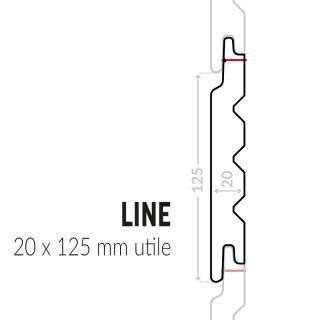 Bardage extra line gris lumière 4750x125x20 mm silverwood