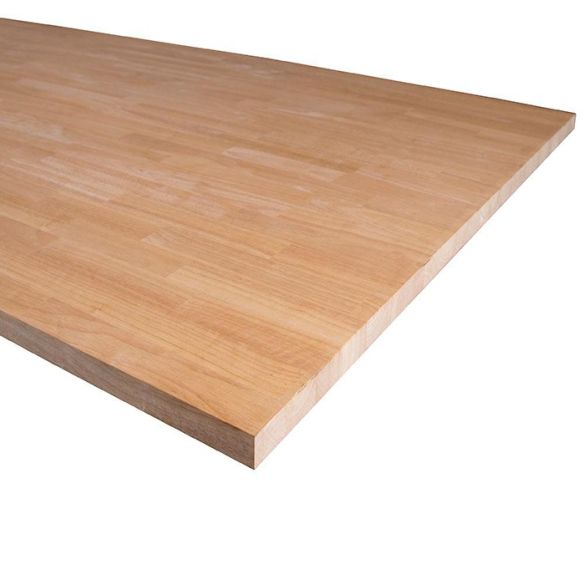 Panneau lamellé-collé hévéa abouté 450x110 cm Ép. 44 mm - qualité a/b