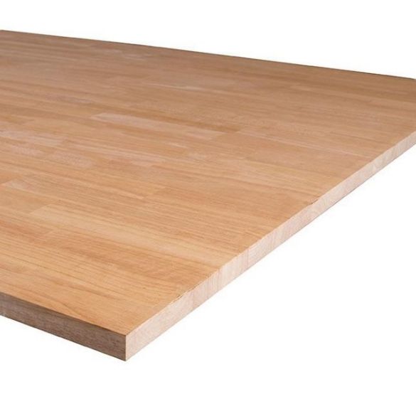 Panneau lamellé-collé hévéa abouté 450x110 cm Ép. 44 mm - qualité a/b