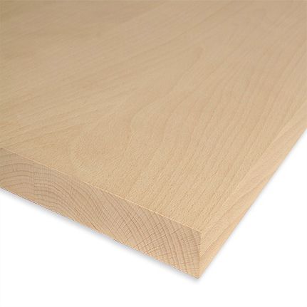 Panneau lamellé collé hêtre a/b lames entières 250x122 cm Ép. 42 mm 