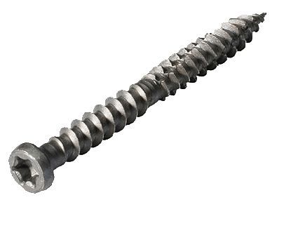 Vis inox 5x50 mm gris pour terrasse composite silvadec - blister de 50 pcs