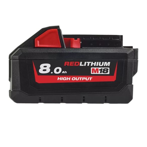 Batterie 18v 8,0 ah red lithium high output m18 hb8 | milwaukee 4932464260