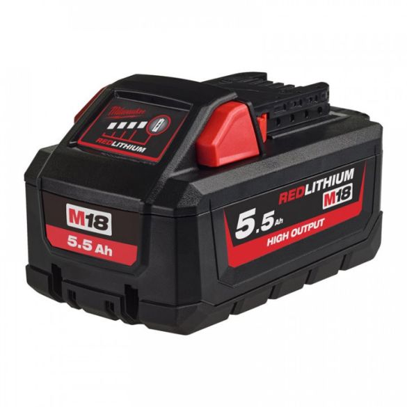 Batterie 18v 5,50 ah red lithium high output m18 hb55 | milwaukee 4932464712