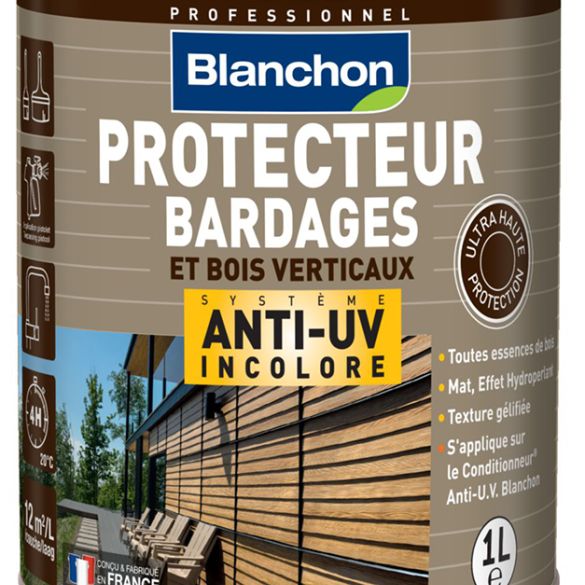 Protecteur anti-uv bardages et bois verticaux - incolore 1l - blanchon