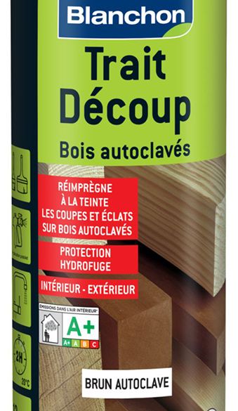 Trait'decoup spécial bois autoclavés marron - 1 litre - blanchon