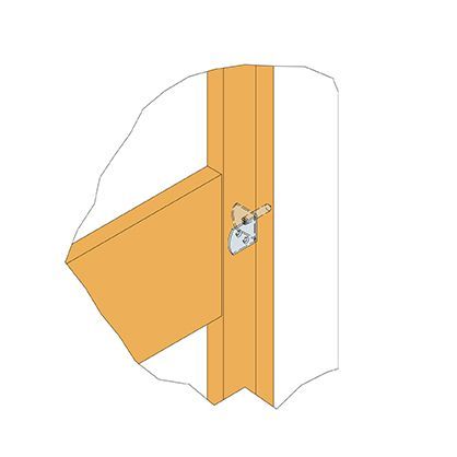 Connecteur de palissade bois simpson - blister de 4 unités