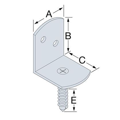 Connecteur de palissade bois simpson - blister de 4 unités