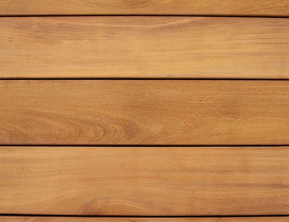 Lame terrasse bois exotique garapa lisse l. 2,45 m - 145x21 mm - à visser