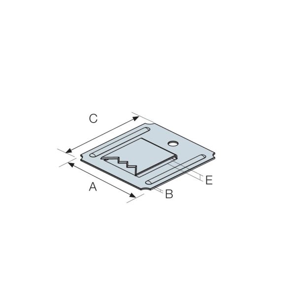 Clip pour lambris bois rainure 5mm - acier galvanisé - boîte de 250 pcs
