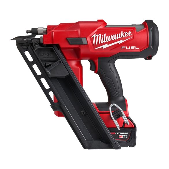 Cloueur de charpente 34° fuel 18v m18 ffn-502c + 2 batteries 5ah + chargeur | milwaukee 4933471404