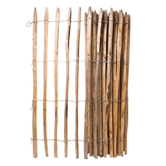 Ganivelle châtaignier fendu haut. 1,20 m long. 5 ml - Écartement 4/5 cm