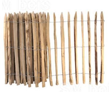 Ganivelle châtaignier fendu haut. 1,20 m long. 5 ml - Écartement 4/5 cm