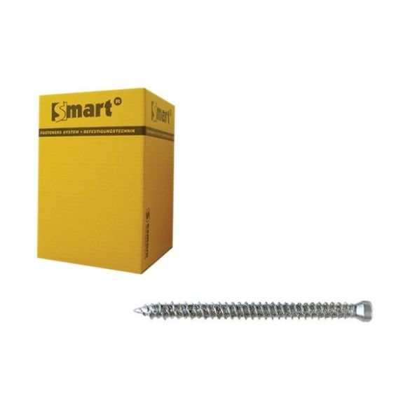 Vis béton Ø7,50 x 152 mm en acier zingué torx30 smart - boîte de 100