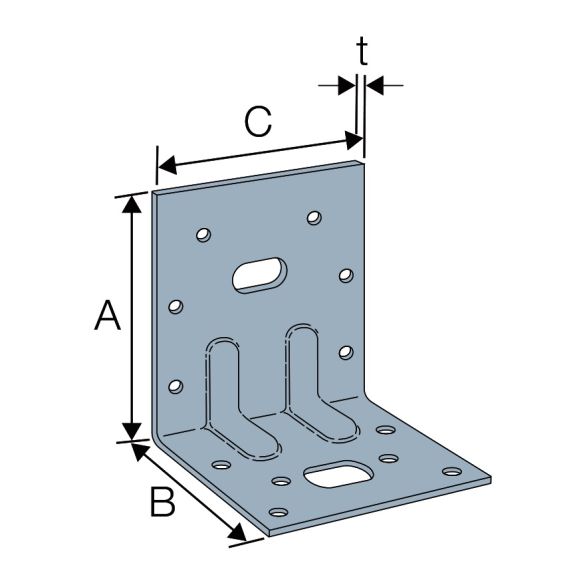 Equerre renforcée e5/1,5 - 77x50x65x1,5mm simpson