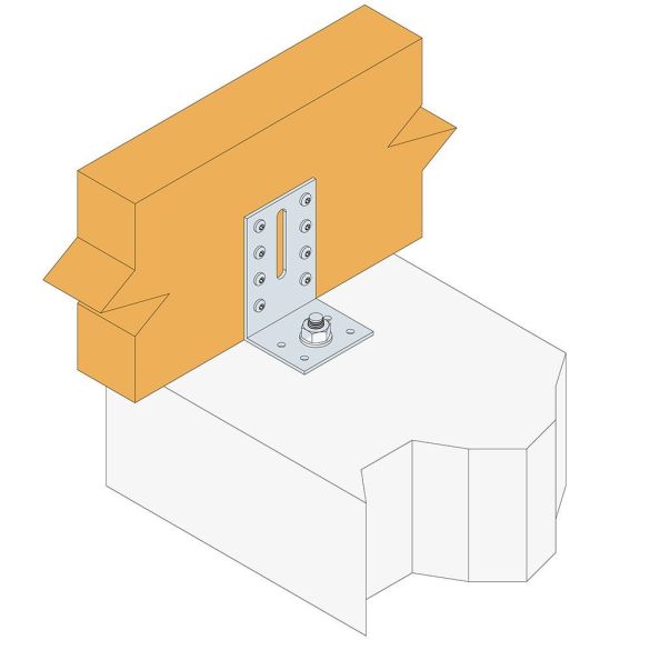 Equerre d'assemblage ea644/2- 40x40x60x2mm - simpson strong tie