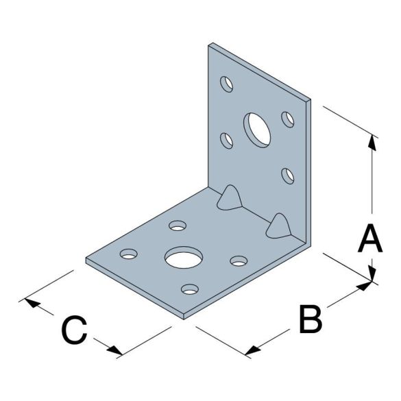 Equerre d'assemblage ea644/2- 40x40x60x2mm - simpson strong tie