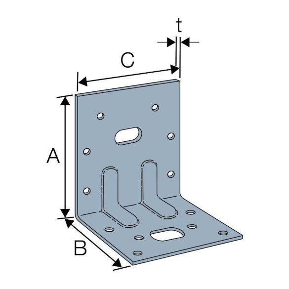 Equerre renforcée e4/2.5 - 100x60x75x2,5 mm simpson