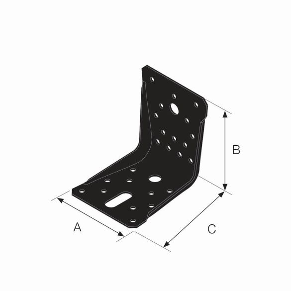 Equerre de structure noire abr100 - 90x100x100x2 mm simpson