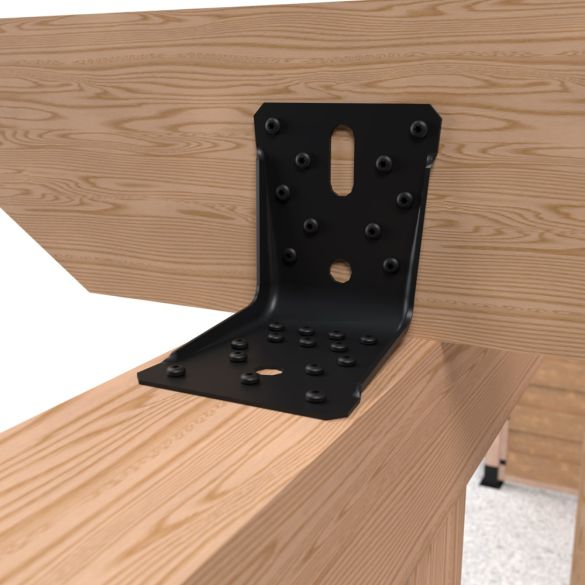 Equerre de structure noire abr100 - 90x100x100x2 mm simpson