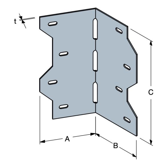 Equerre ls50 à angle ajustable de 0 à 135° simpson strong-tie