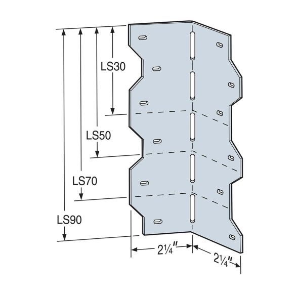 Equerre ls50 à angle ajustable de 0 à 135° simpson strong-tie