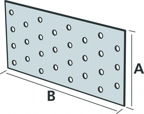 Plaque perforée np20 40x120 mm Ép. 2 mm - simpson