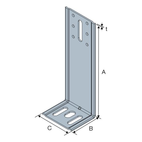 Equerre de bardage ite ebc120 64x118x53mm ép. 2,5mm simpson