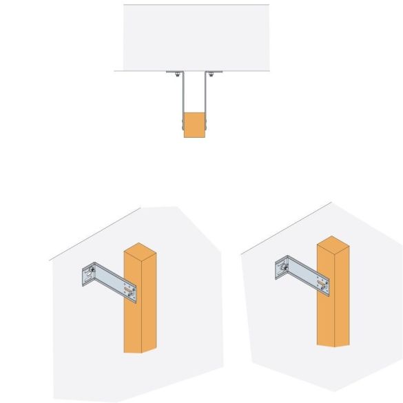 Equerre de bardage ite ebc120 64x118x53mm ép. 2,5mm simpson