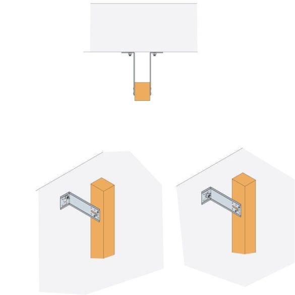 Equerre de bardage ite ebc160 64x158x53mm ép. 2,5mm simpson