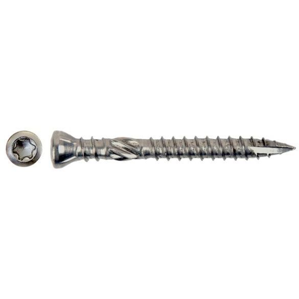 Vis terrasse double filetage a2 inox Ø5x70 mm pour bois dur - bte 200 vis 