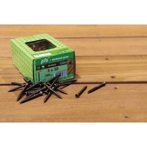 Vis terrasse inox a4 double filetage Ø5x70 mm pour bois dur - bte 200 vis 