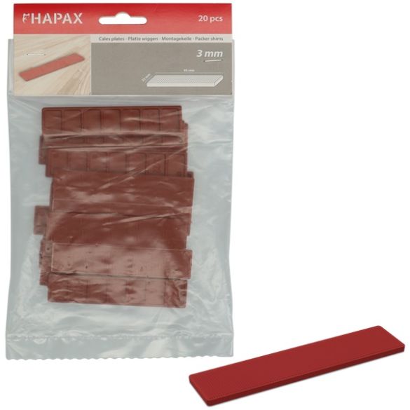 20 cales plates 3 mm pour lambourdes terrasse hapax