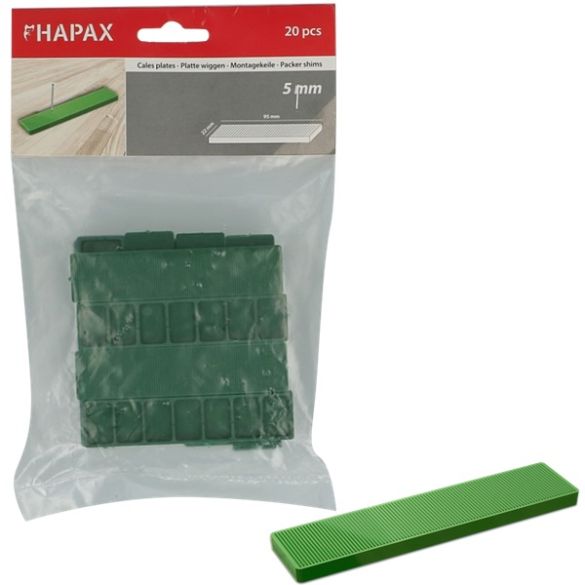 20 cales plates 5 mm pour lambourdes terrasse hapax
