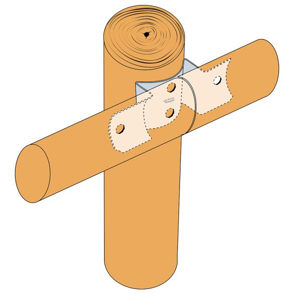 Connecteur pour bois rond Ø 80 à 120mm rfc80/120 simpson