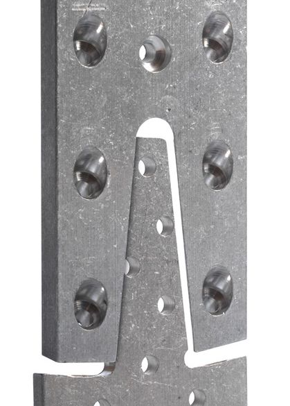 Etrier à queue d'aronde alu 121x60mm etb120-b pour panne 15x8 cm et 20x8 cm
