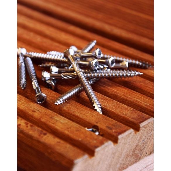 Kit fixation terrasse bois dur deck-d 5x70 mm hapax - 550 vis inox a2