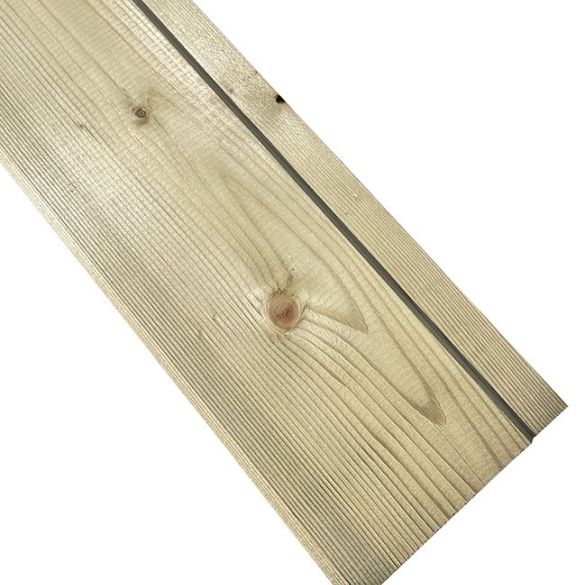 Bardage sapin réversible 2700x145x22 mm traité classe 3 vert