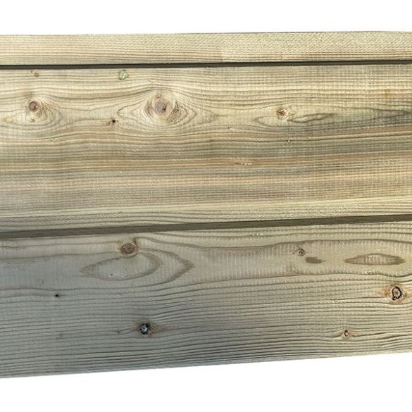 Bardage sapin réversible 2700x145x22 mm traité classe 3 vert