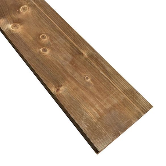 Bardage sapin réversible 3000x145x22 mm traité classe 3 marron