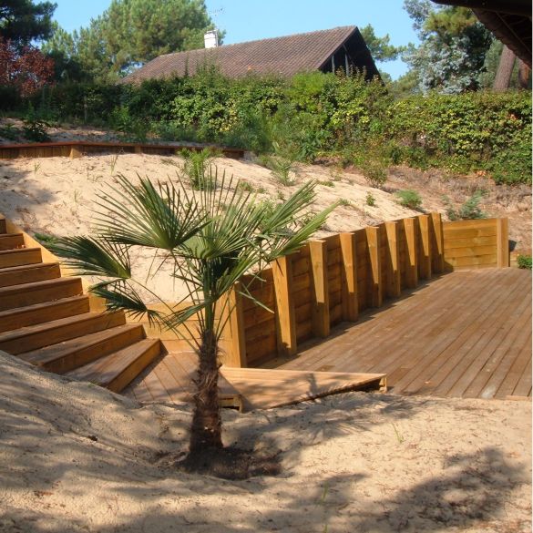 Planche pour mur de soutènement bois 40x200x2400 mm en pin classe 4 