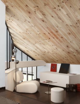 Lambris tradition noueux profil grain d'orge 100x10 mm l. 2,00 m en pin