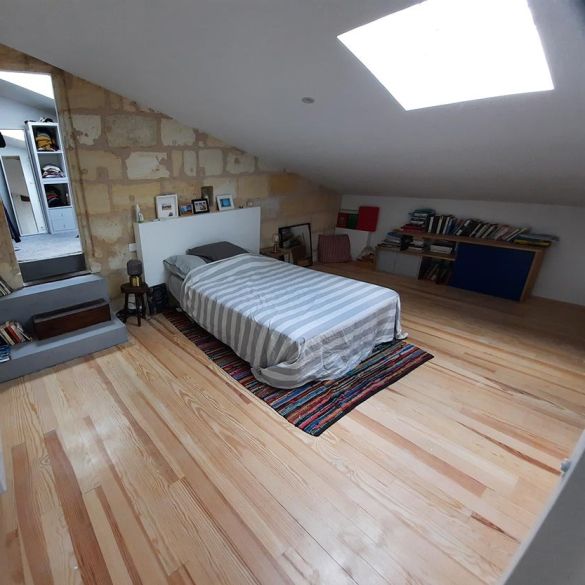 Parquet bois massif à clouer 200x10 cm - pin des landes - choix sans noeud