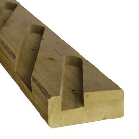2 poteaux de clôture bois persienne 2400x90x45 mm