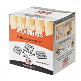 Clip pour lambris bois rainure 3mm - acier galvanisé - boîte de 250 pcs