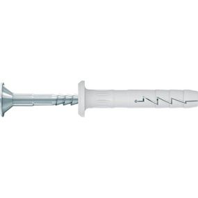 25 chevilles à frapper Ø10 x 120 mm - clou-vis nylon tête fraisée - rawl