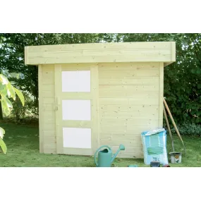 Abri en bois 28mm bergen 240x201 cm - 4,84 m²